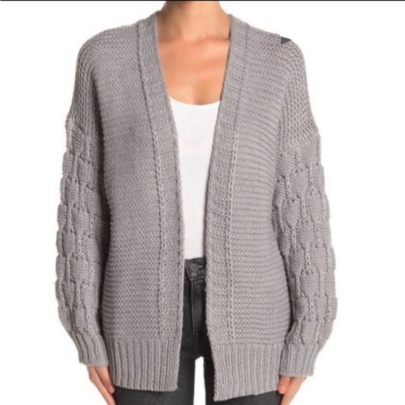 Cotton Emporium Knit Balloon Sleeve Cardigan - Picture 3 of 6